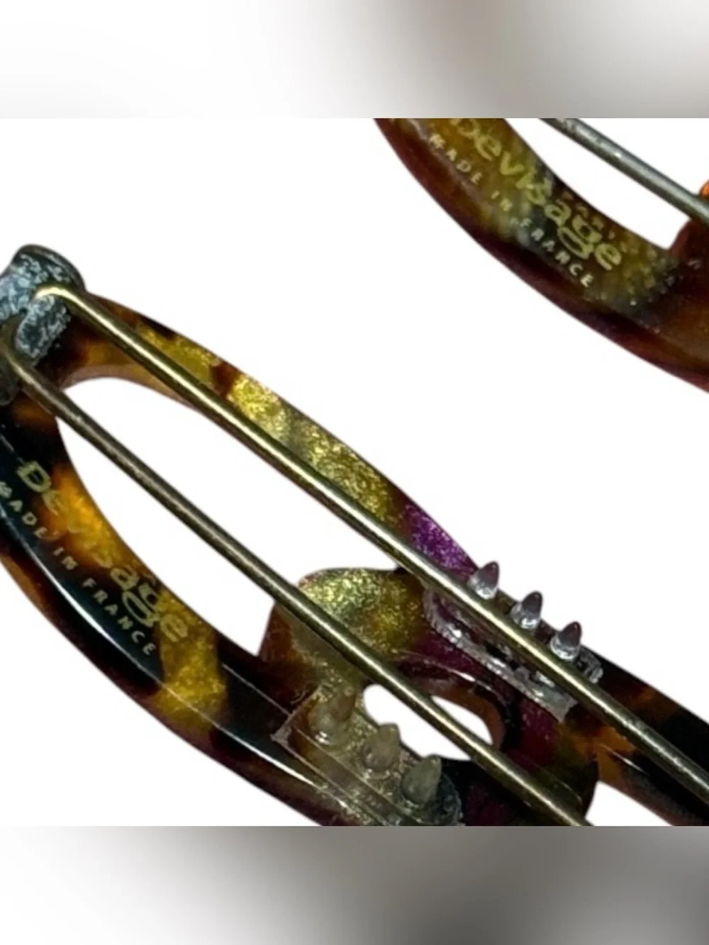 Sold/ Devisage Lux Vintage French Barrettes circa 1980’s, Handmade in Paris